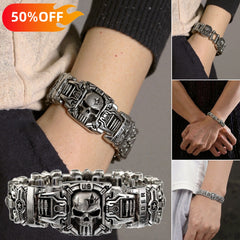 🔥🔥【🔥Artículo de gran venta】✨ Pulsera de moda retro para hombre 2025, estilo calavera personalizado, moderna y versátil