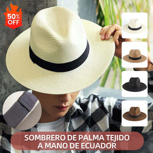 🌿 【56-58cm】【1 pieza 26 euros】Sombrero de palma tejido a mano de Ecuador.