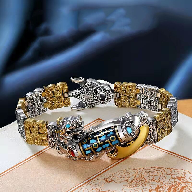 【🔥Artículo de gran venta】Nueve ojos Dzi Pulsera de cuentas Pulsera Pixiu