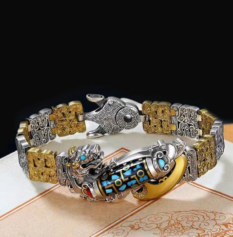 【🔥Artículo de gran venta】Nueve ojos Dzi Pulsera de cuentas Pulsera Pixiu