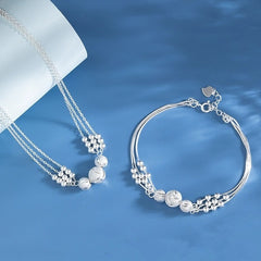 🔥【50%OFF！】🔥✨Collar ligero y lujoso + pulsera de cuentas de la suerte