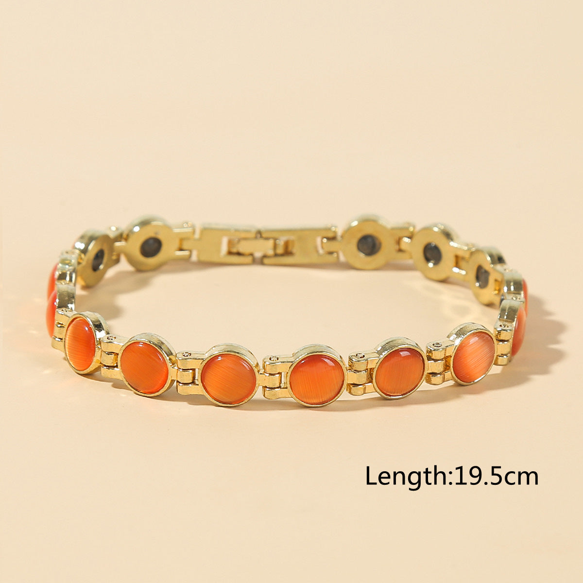 🌈✨【🔥Artículo de gran venta-1 pieza 25€】Elegante pulsera magnética con piedras de ojo de gato doradas