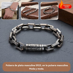 🔥【🔥Artículo de gran venta-🔥1 piezas 27 euros】Pulsera de cuentas retorcidas de plata S925 para hombre
